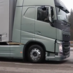 Volvo shows auto braking system for semi-truck crash prevention