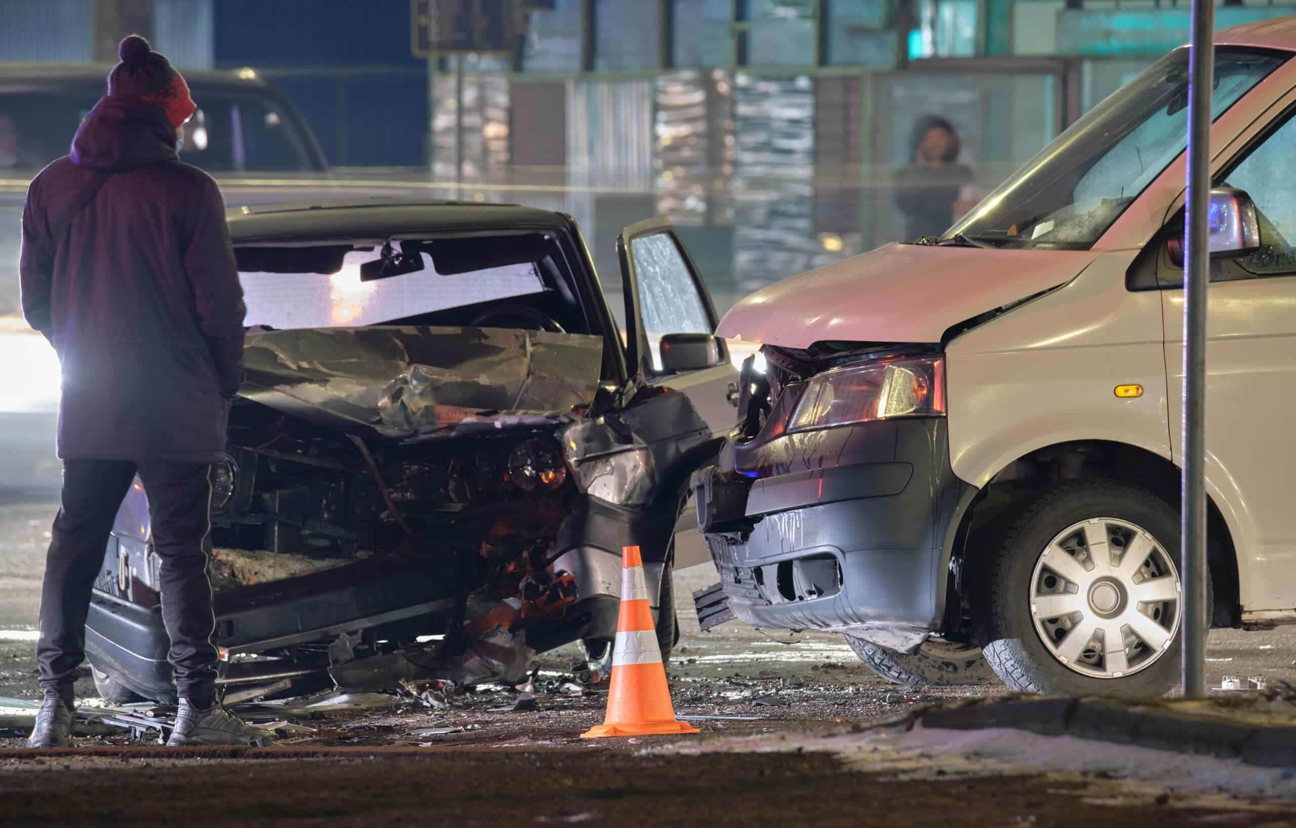 Car crash at intersection from speeding