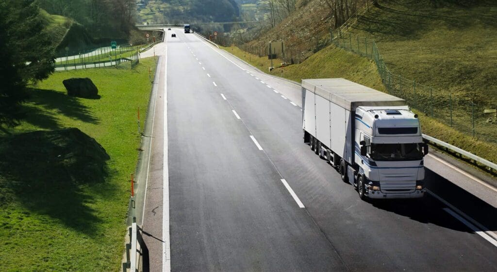 semi truck on highway