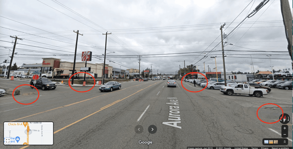 Crashes-on-Aurora-Avenue-Seattle-GoogleEarth