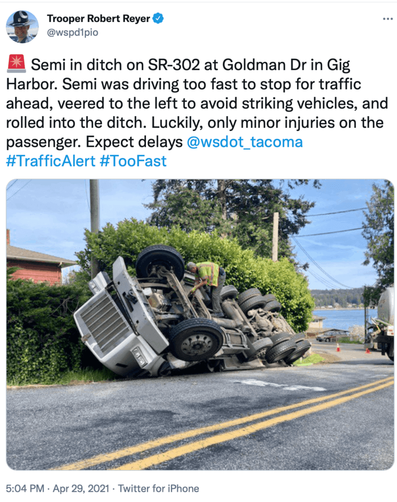 Semi-crashes-Gig-Harbor-Twitter
