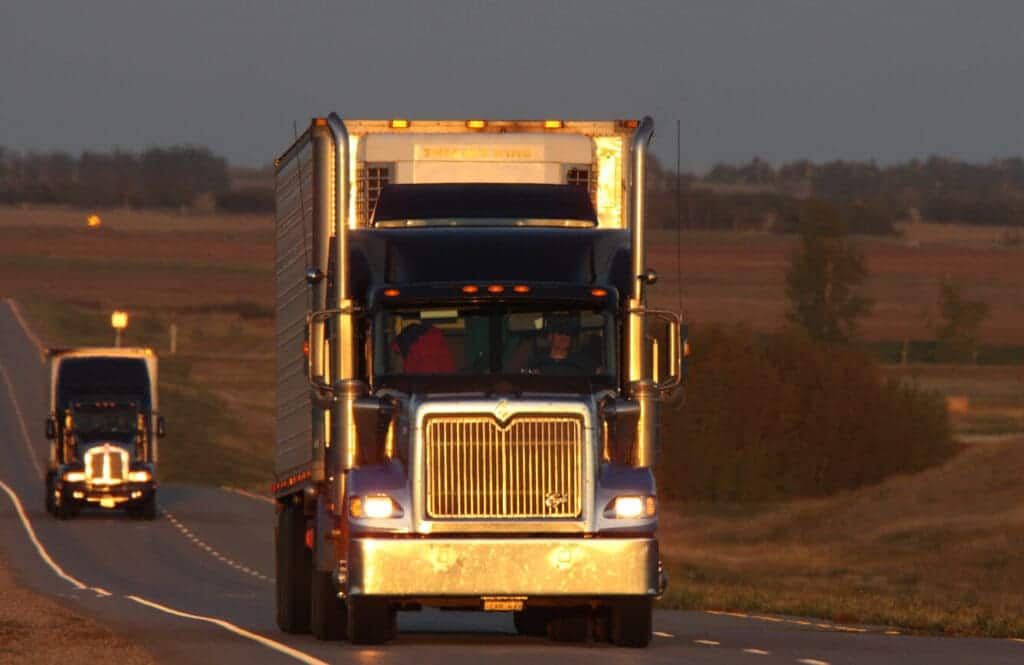 18 wheelers on the road